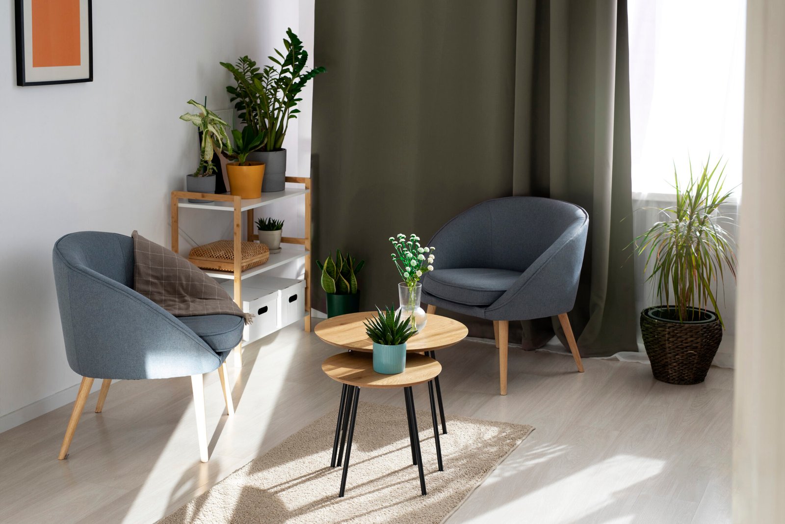 beautiful home with healthy plants